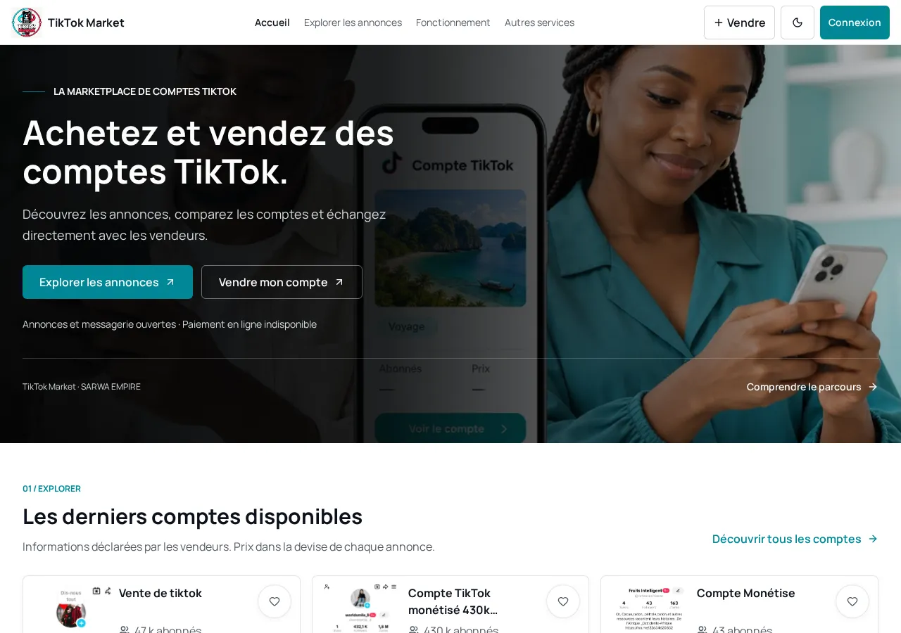 Capture du site TOK BUSINESS